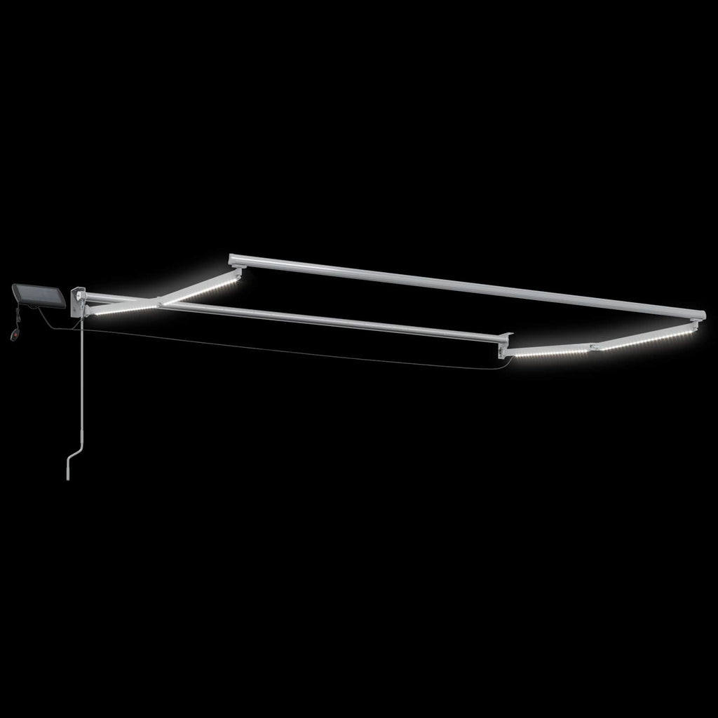 Manuell Utdragbar Markis med LED-lampor 2,5 X 2 M