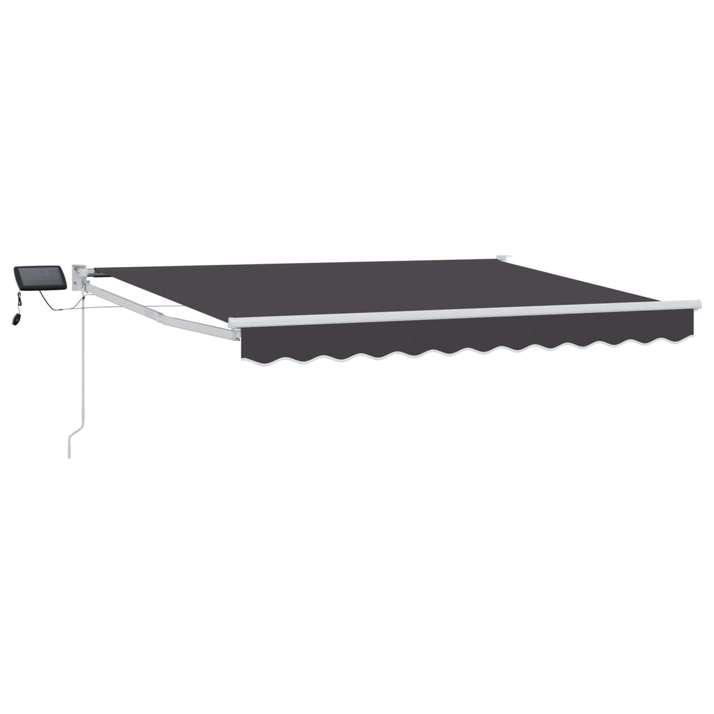 Manuell Utdragbar Markis med LED-lampor 2,5 X 2 M