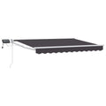 Manuell Utdragbar Markis med LED-lampor 2,5 X 2 M