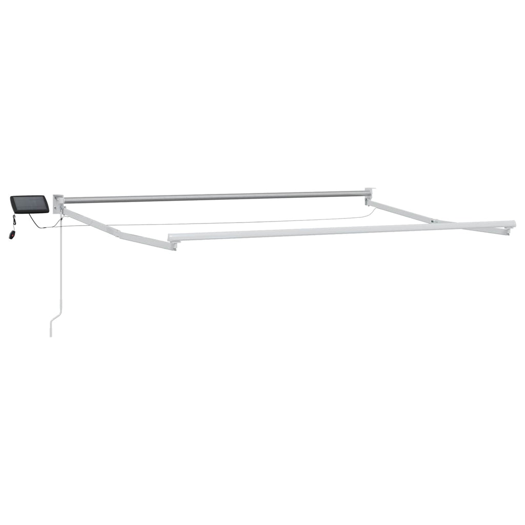 Manuell Utdragbar Markis med LED-lampor 2,5 X 2 M