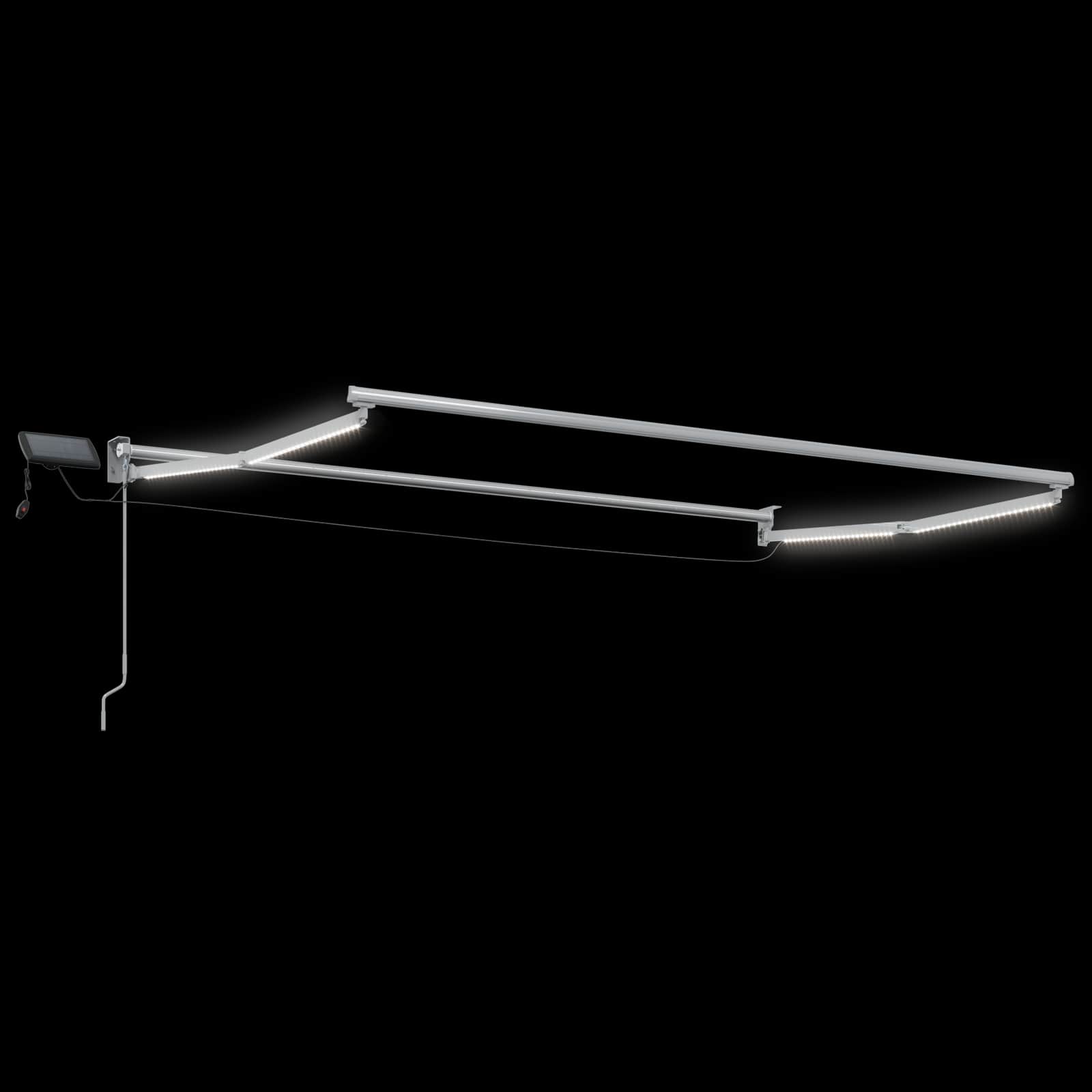 Manuell Utdragbar Markis med LED-lampor 2,5 X 2 M