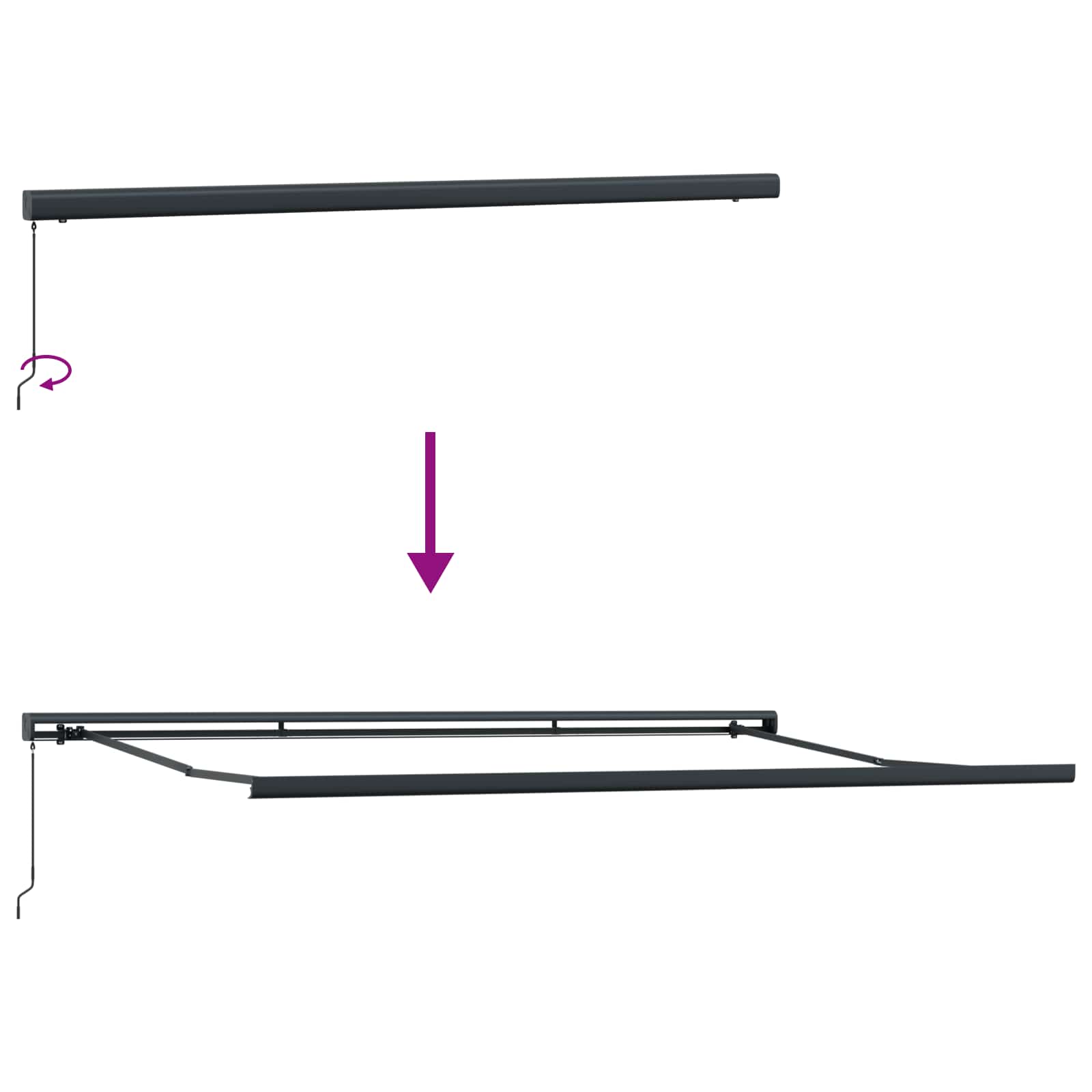 Utdragbar Markis och 400 × 300 Cm