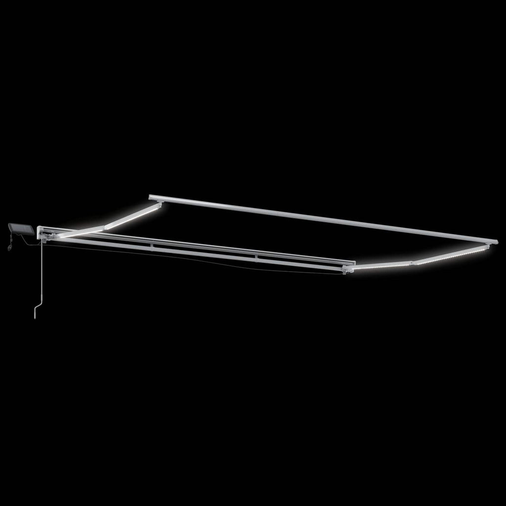 Manuell Markisram med LED-lampor och 4 × 3 M