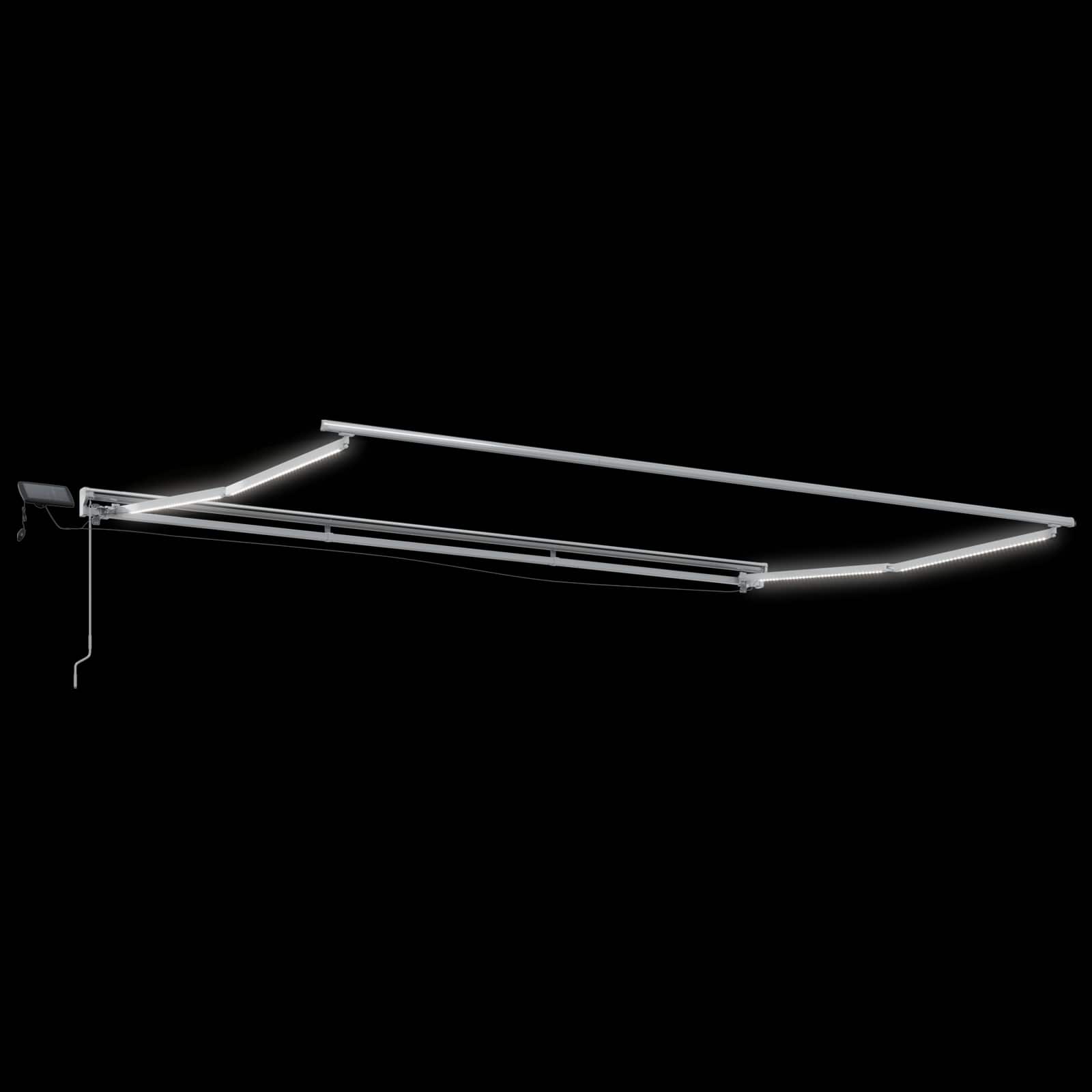 Manuell Markisram med LED-lampor och 5 × 3,5 M