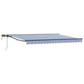Manuell Markisram med LED-lampor och 4 × 3 M