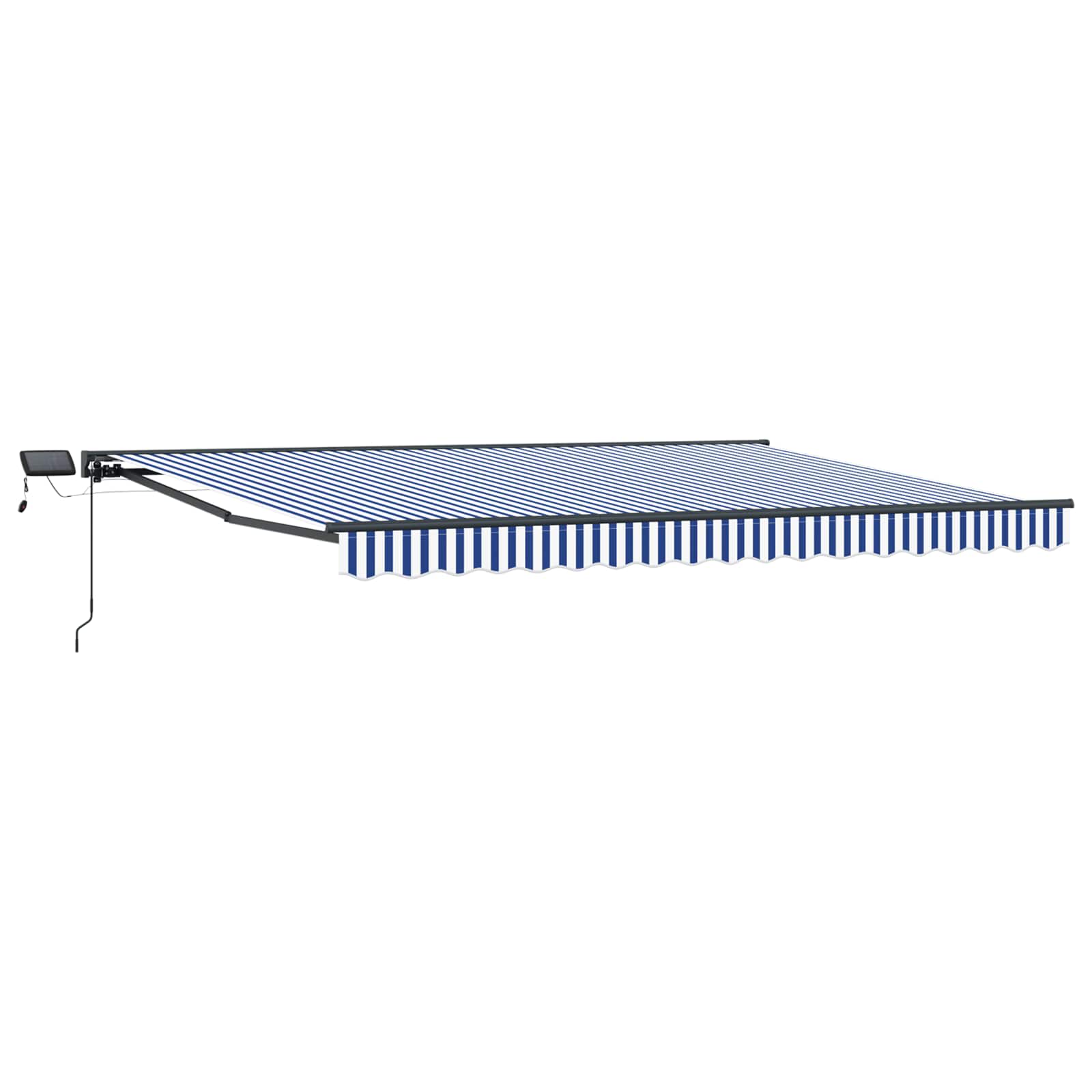 Manuell Markisram med LED-lampor och 5 × 3,5 M