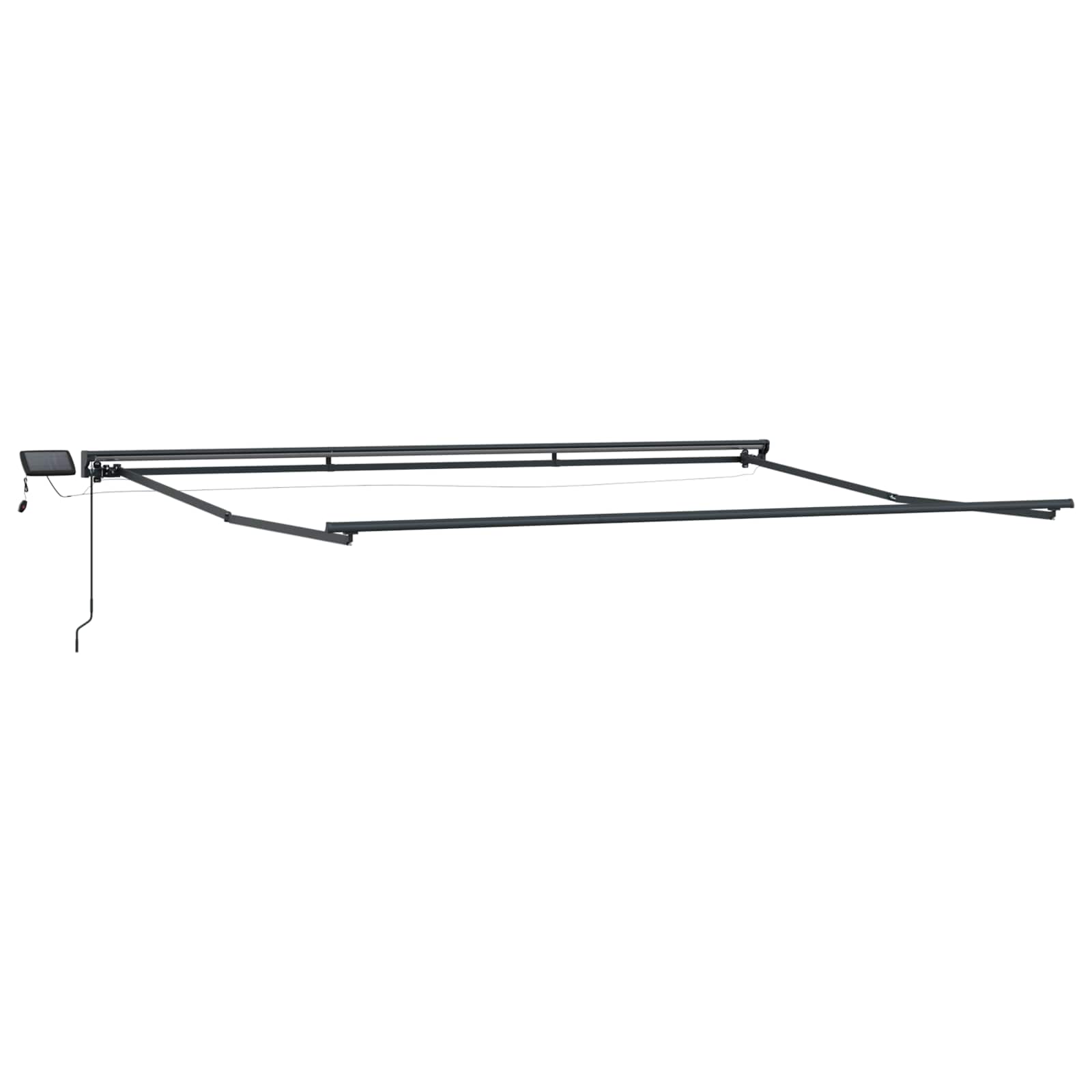 Manuell Markisram med LED-lampor och 5 × 3,5 M