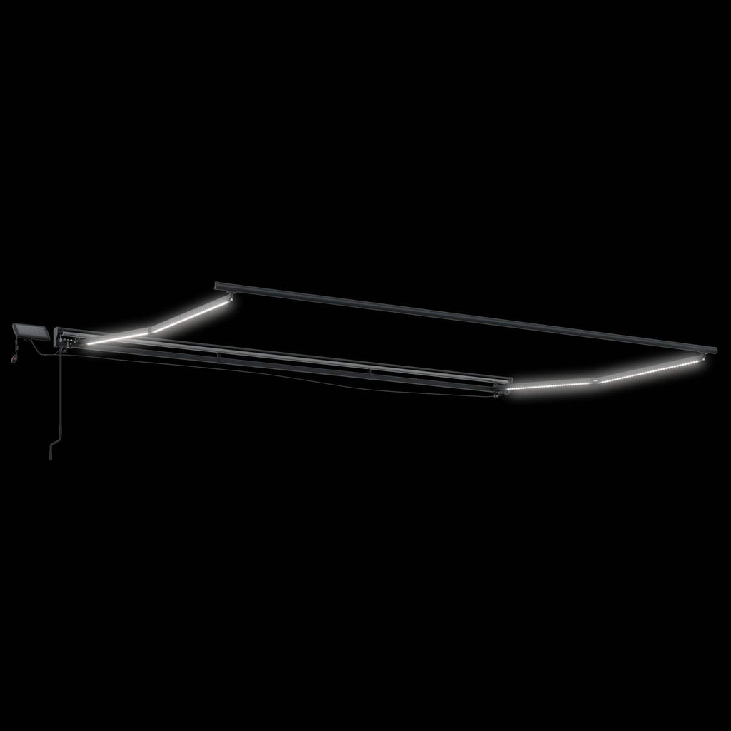Manuell Markisram med LED-lampor och 5 × 3,5 M