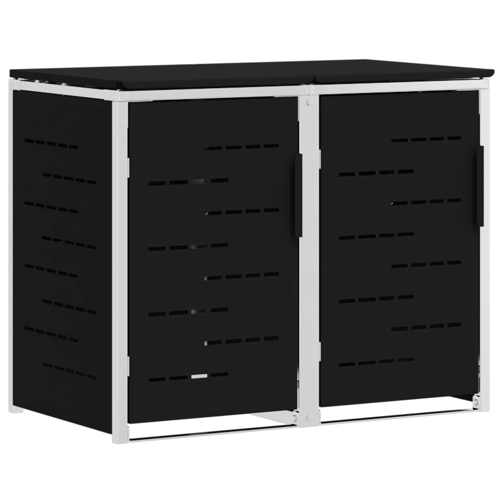 Sopcontainerförvar For 2 Bins 240L Rostfritt Stål