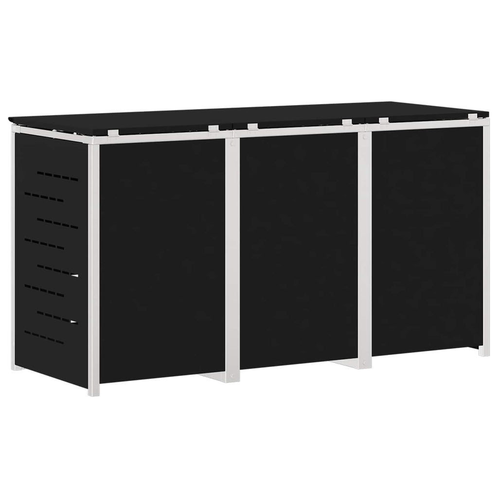 Sopcontainerförvar For 3 Bins 240L Rostfritt Stål