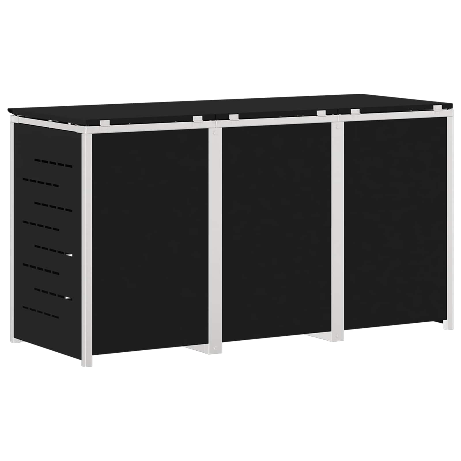 Sopcontainerförvar For 3 Bins 240L Rostfritt Stål