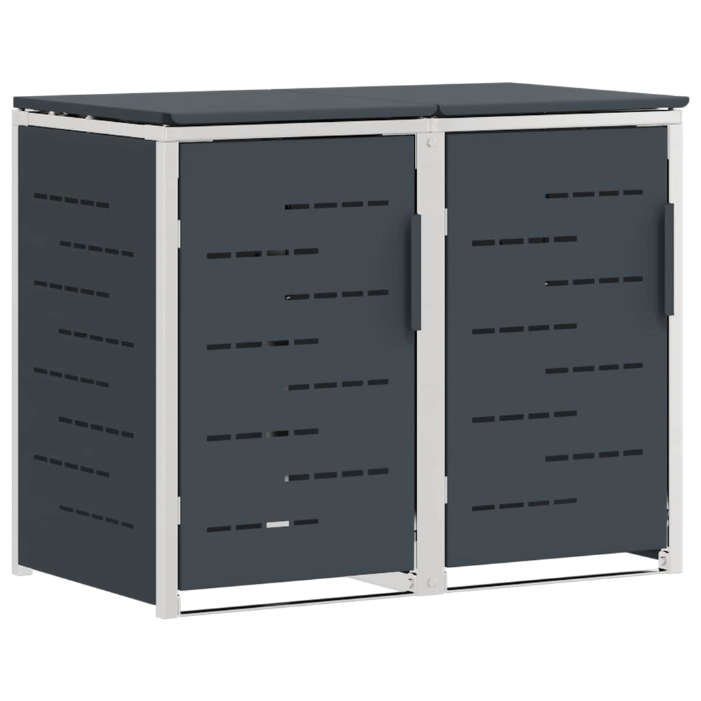 Sopcontainerförvar For 2 Bins 240L Rostfritt Stål