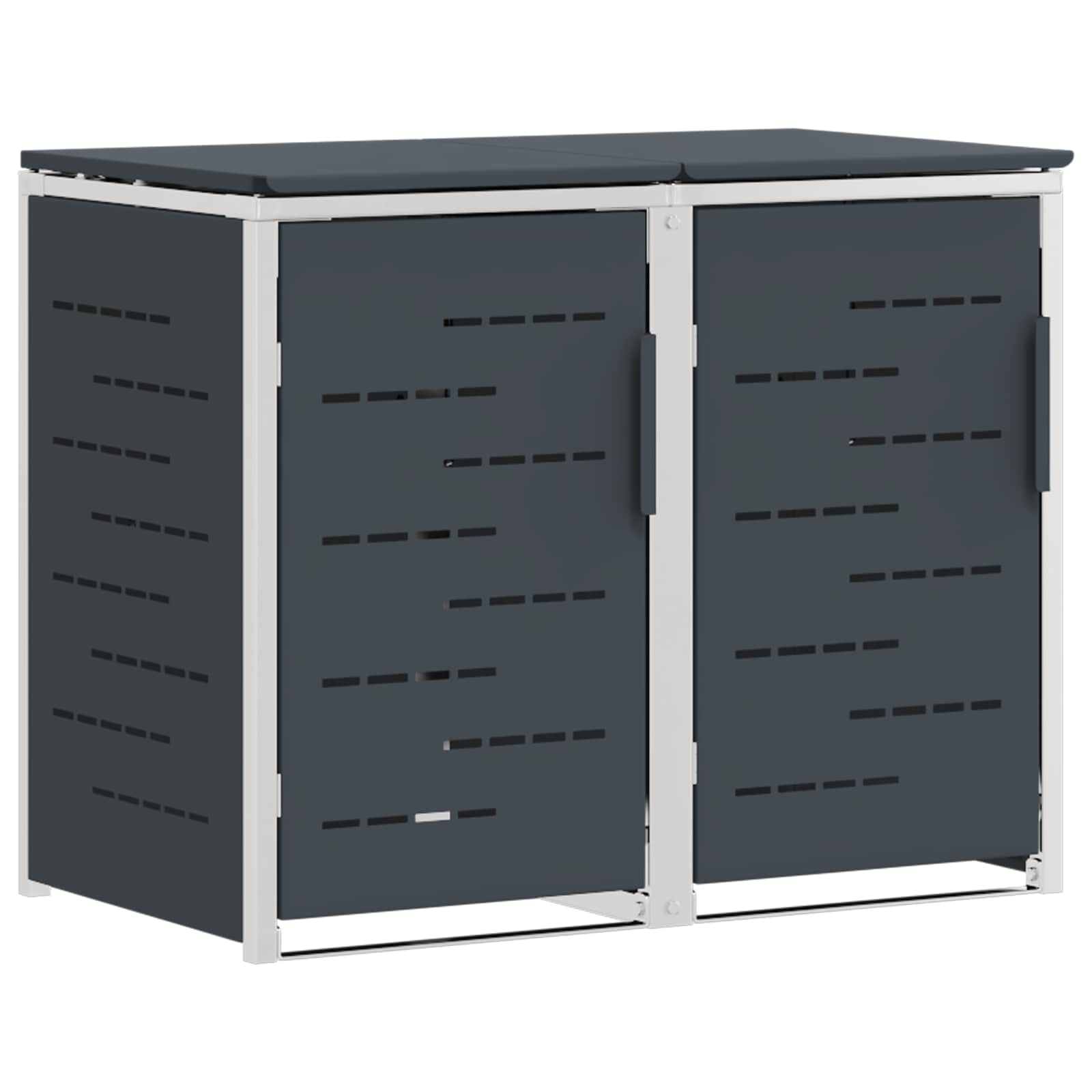 Sopcontainerförvar For 2 Bins 240L Rostfritt Stål