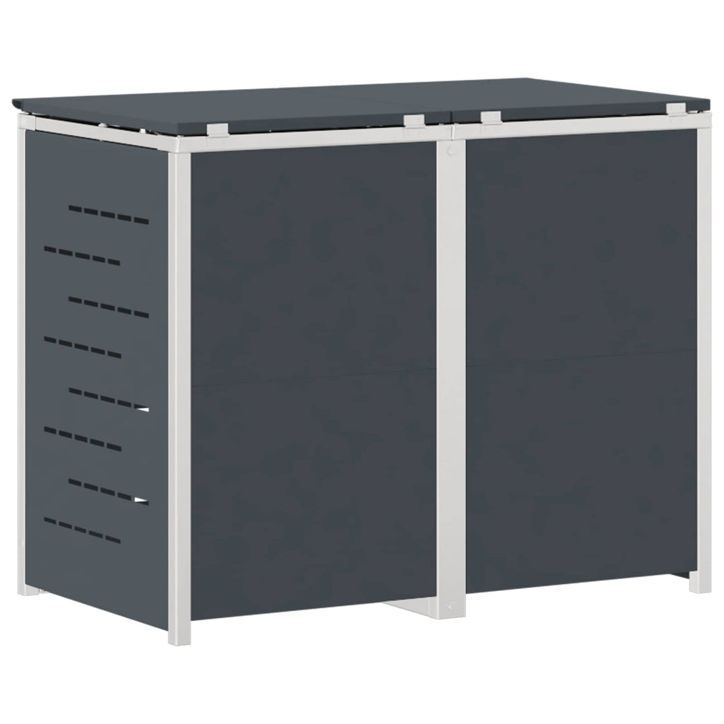 Sopcontainerförvar For 2 Bins 240L Rostfritt Stål