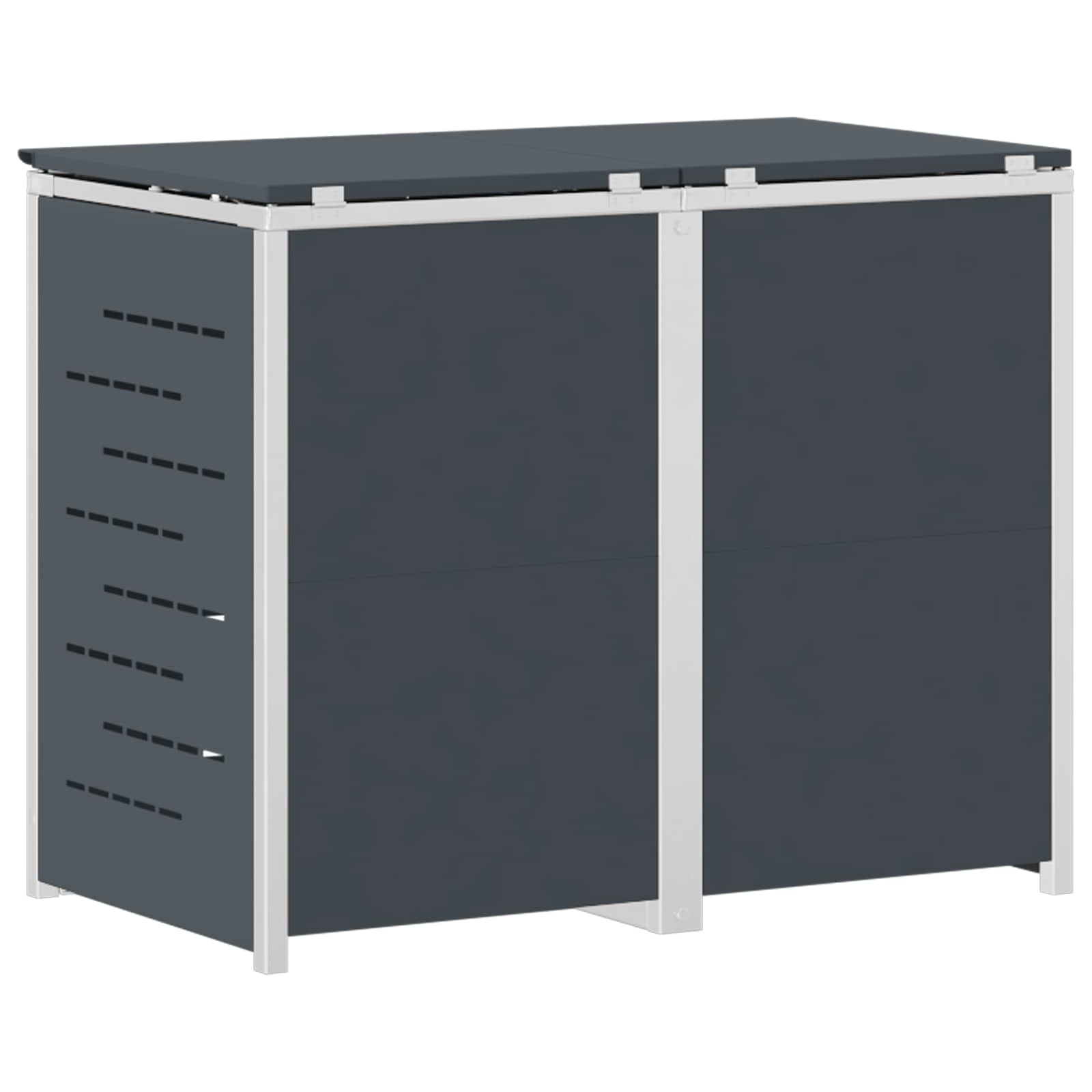 Sopcontainerförvar For 2 Bins 240L Rostfritt Stål