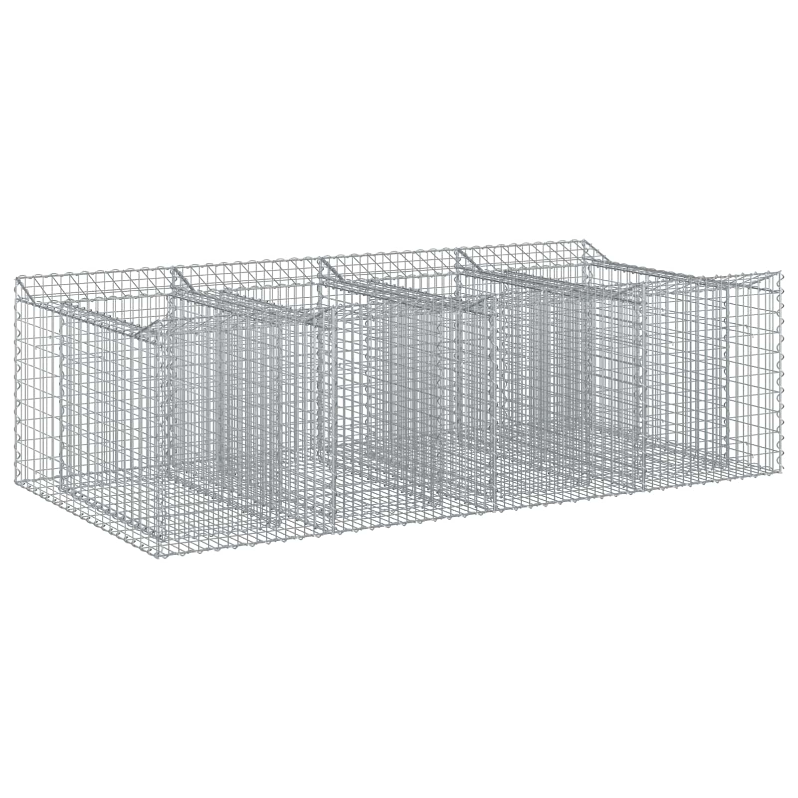 Gabion Upphöjd Säng 2 Pcs Silver