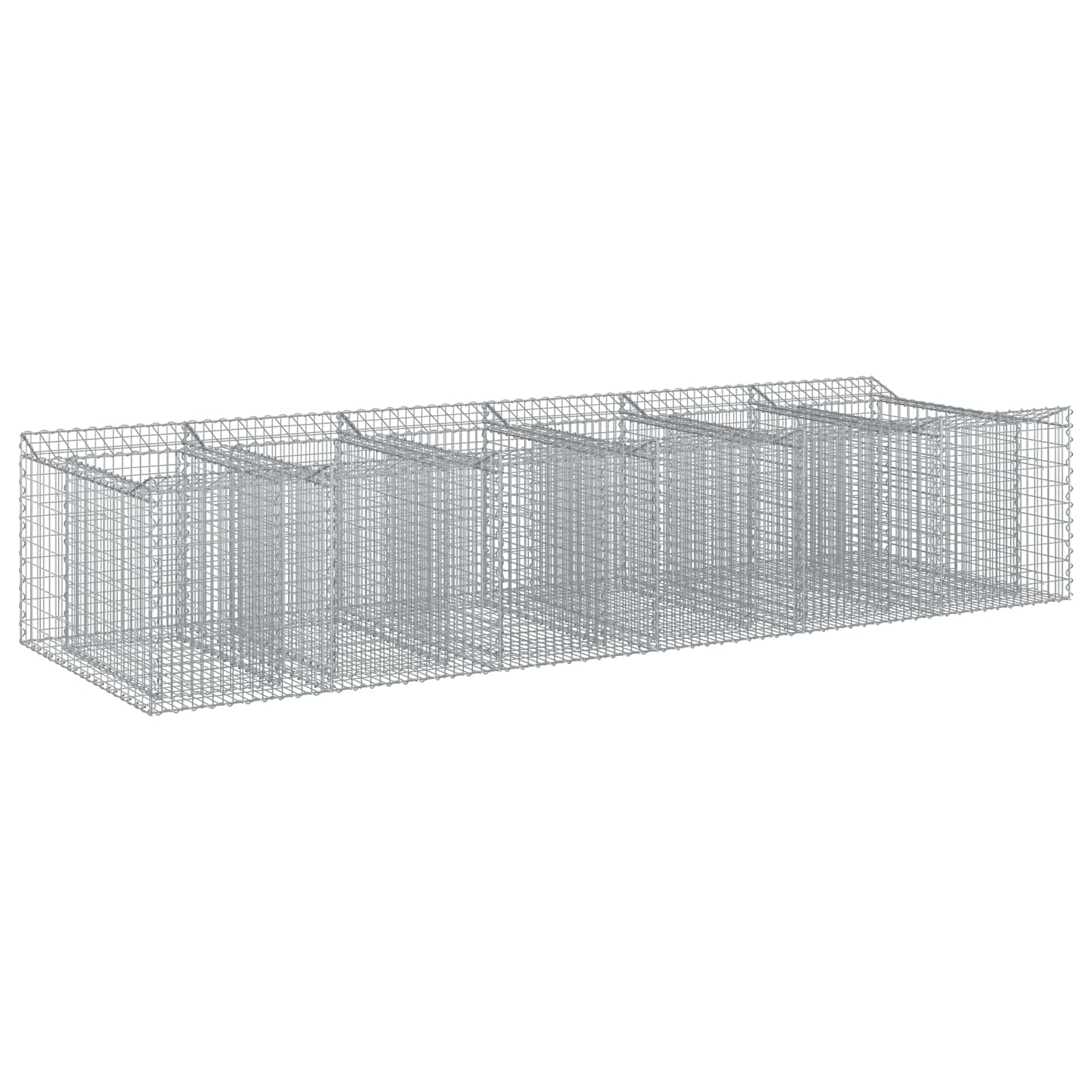 Gabion Upphöjd Säng 2 Pcs Silver