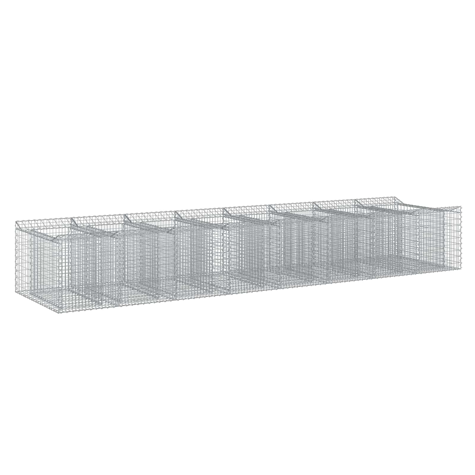 Gabion Upphöjd Säng 2 Pcs Silver