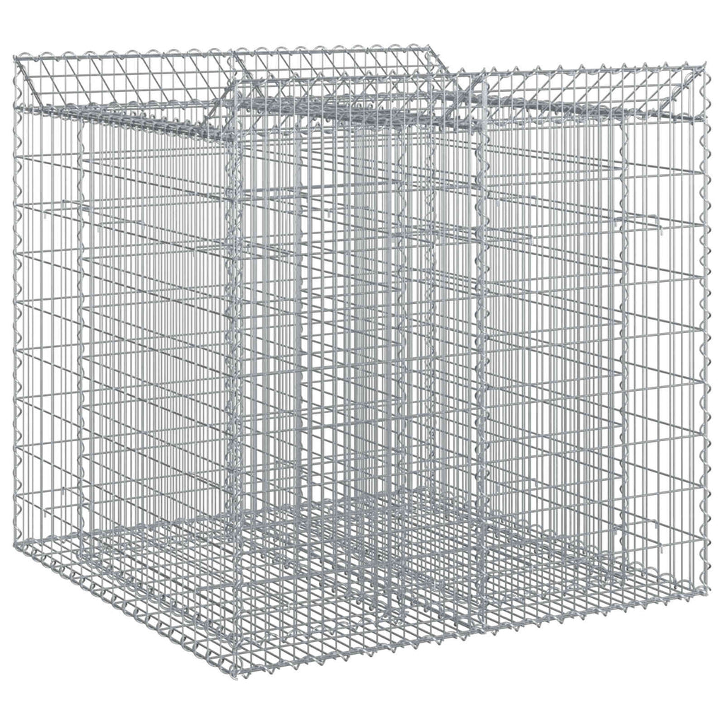 Gabion Upphöjd Säng 2 Pcs Silver