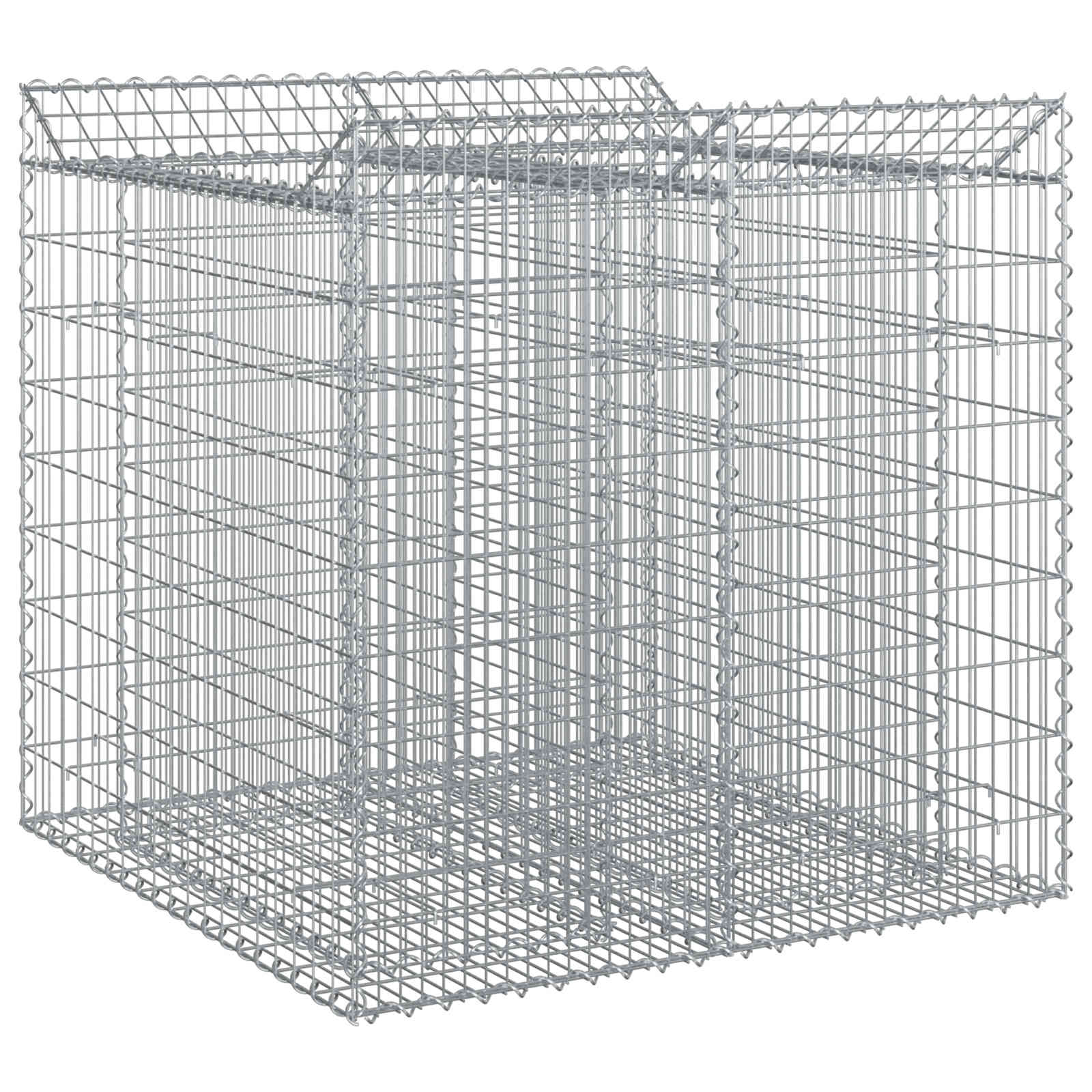 Gabion Upphöjd Säng 2 Pcs Silver