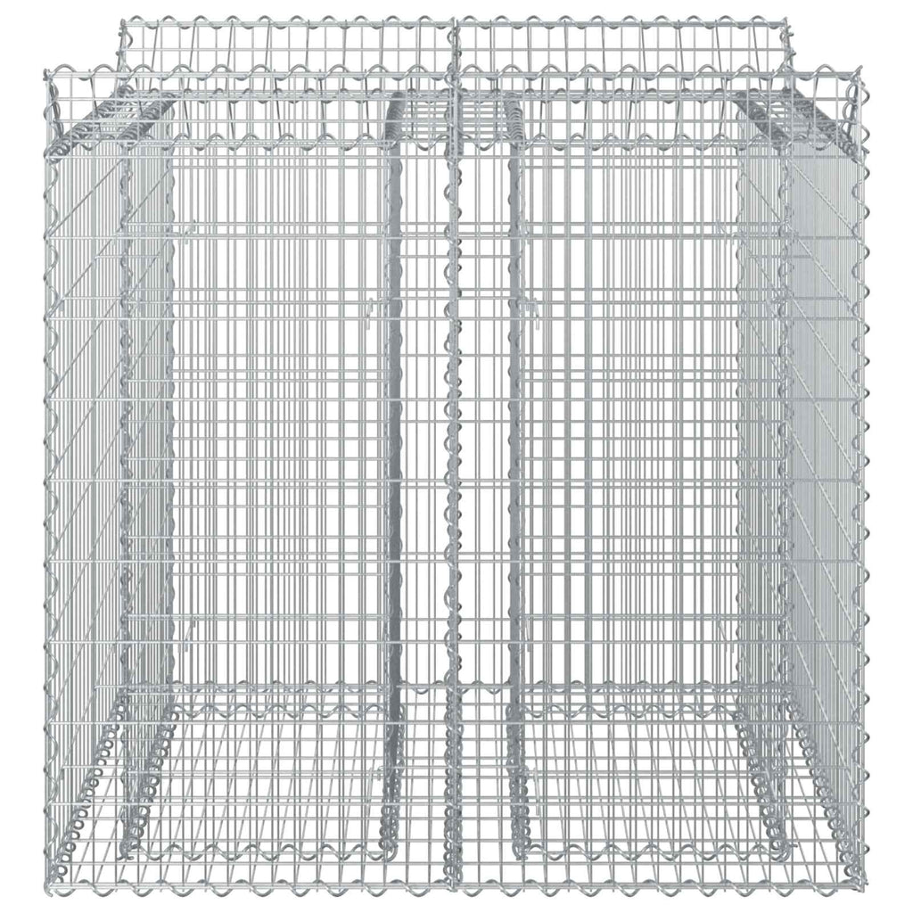 Gabion Upphöjd Säng 2 Pcs Silver