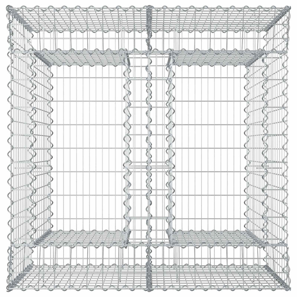 Gabion Upphöjd Säng 2 Pcs Silver