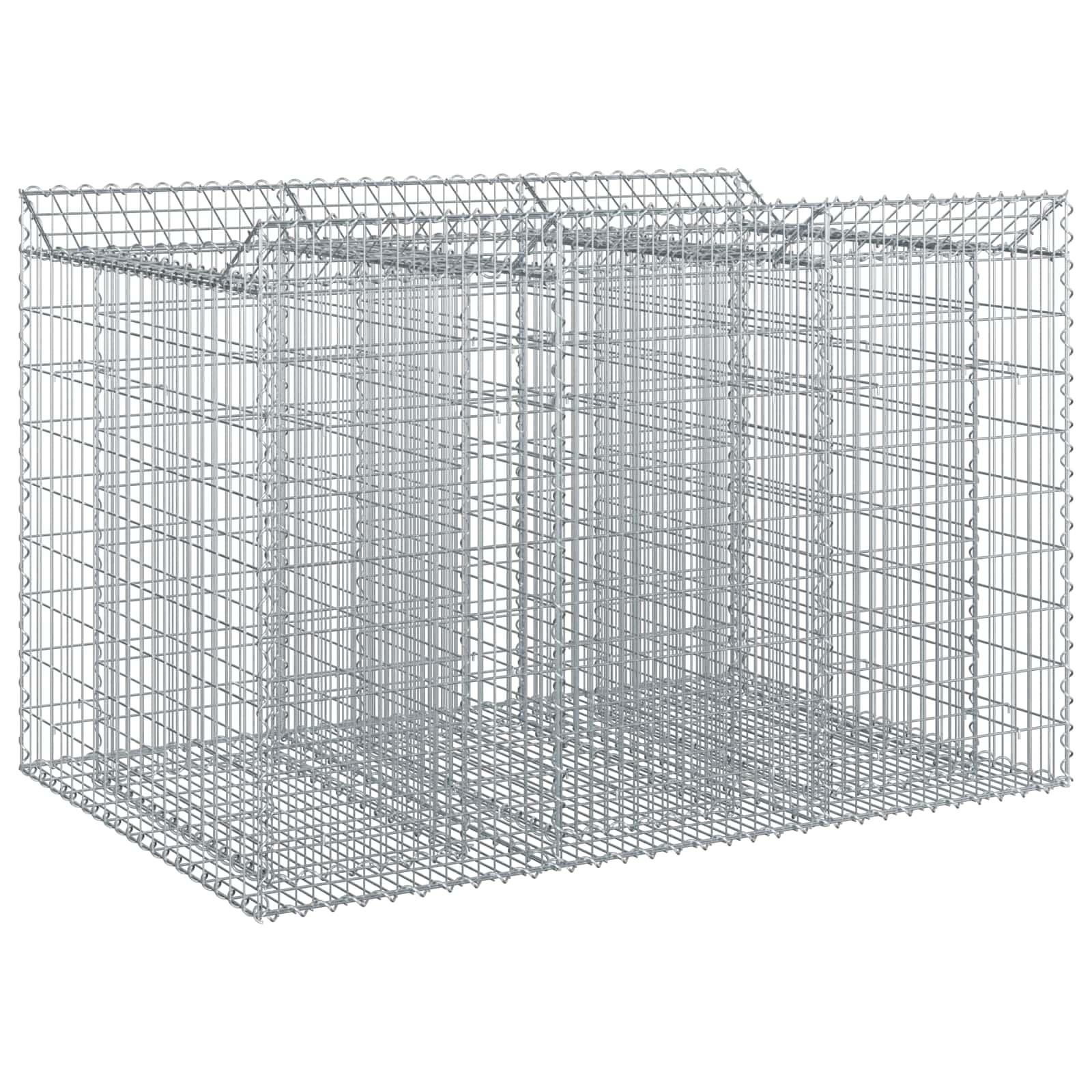 Gabion Upphöjd Säng 2 Pcs Silver