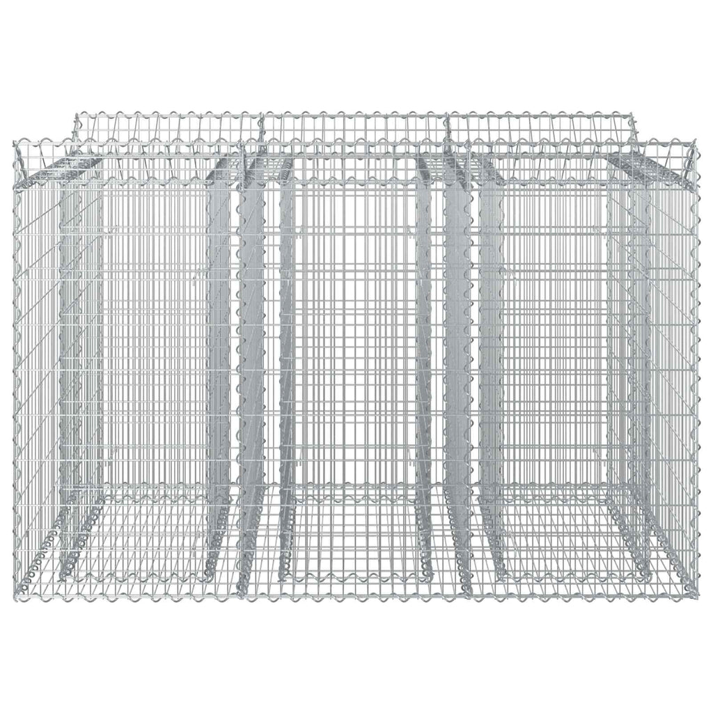 Gabion Upphöjd Säng 2 Pcs Silver