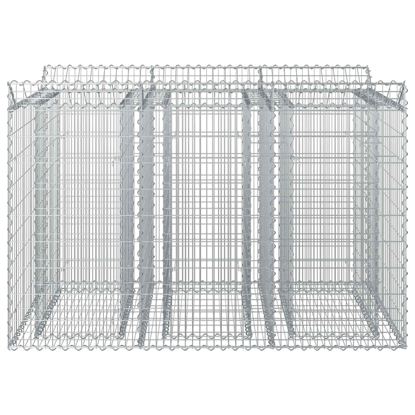 Gabion Upphöjd Säng 2 Pcs Silver