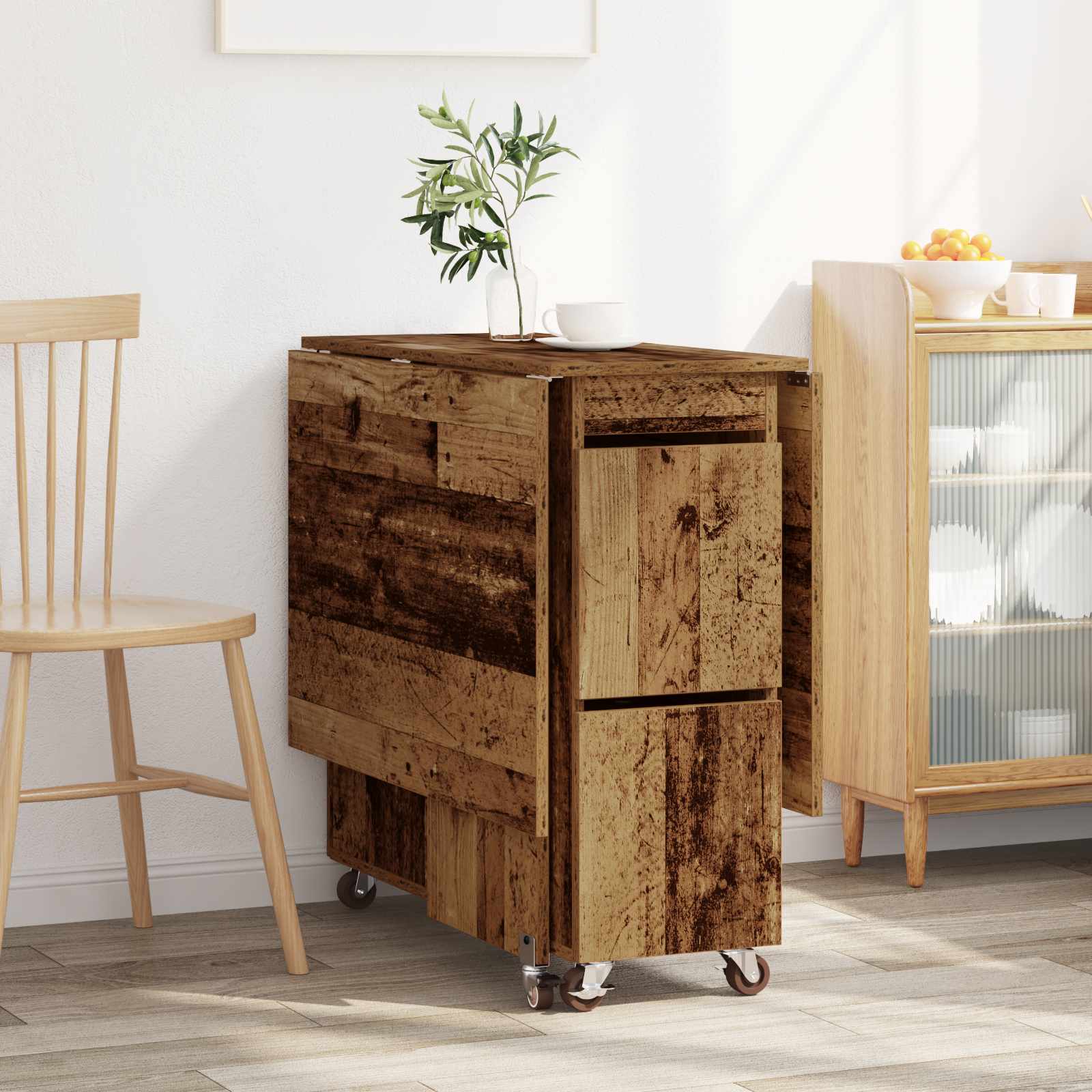 Matbord 2 Pcs Konstruerat Trä