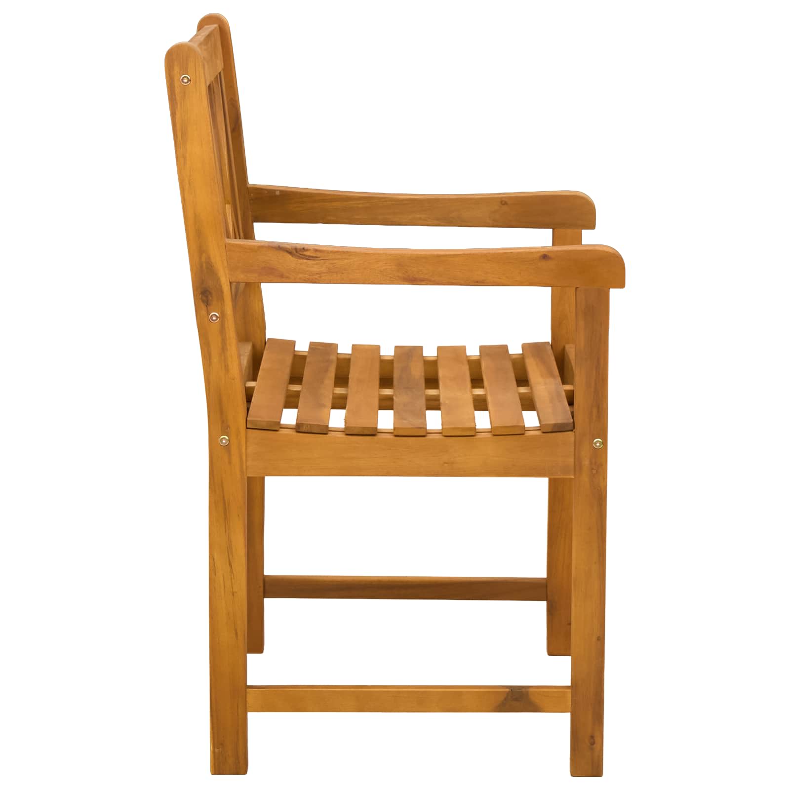 Trädgårdsstolar 4 Pcs Naturlig Massivt Akaciaträ