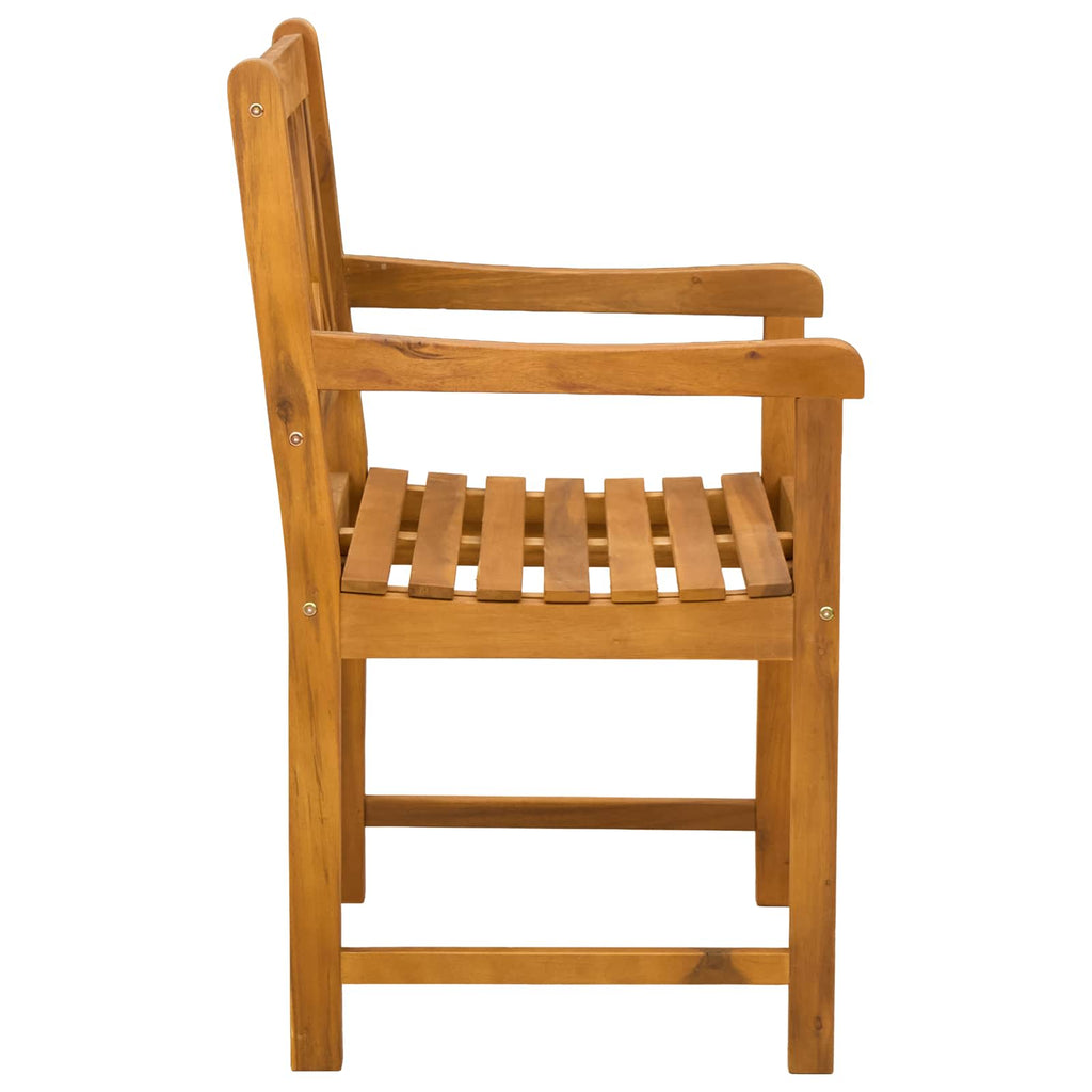 Trädgårdsstolar 4 Pcs Naturlig Massivt Akaciaträ