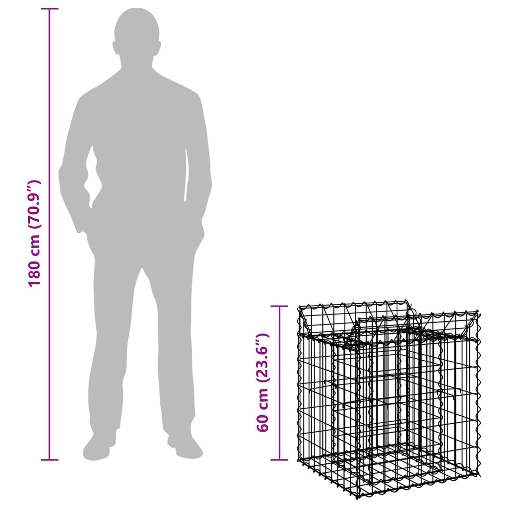 Gabion upphöjd säng