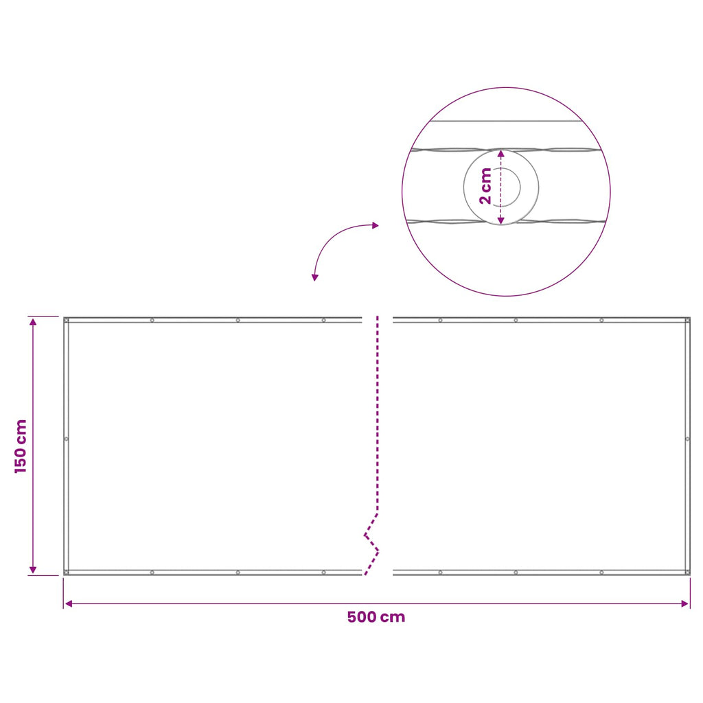 Balkongskärm med PU-beläggning