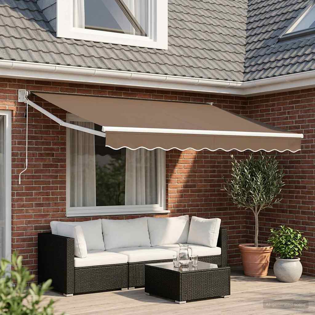 Markis Tyg Taupe Polyester