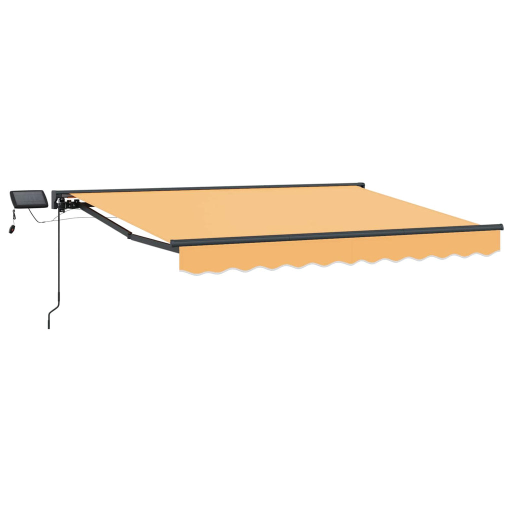 Manuell Markisram med LED-lampor Sand