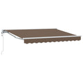 Utdragbar Markis Taupe Duk och Aluminium