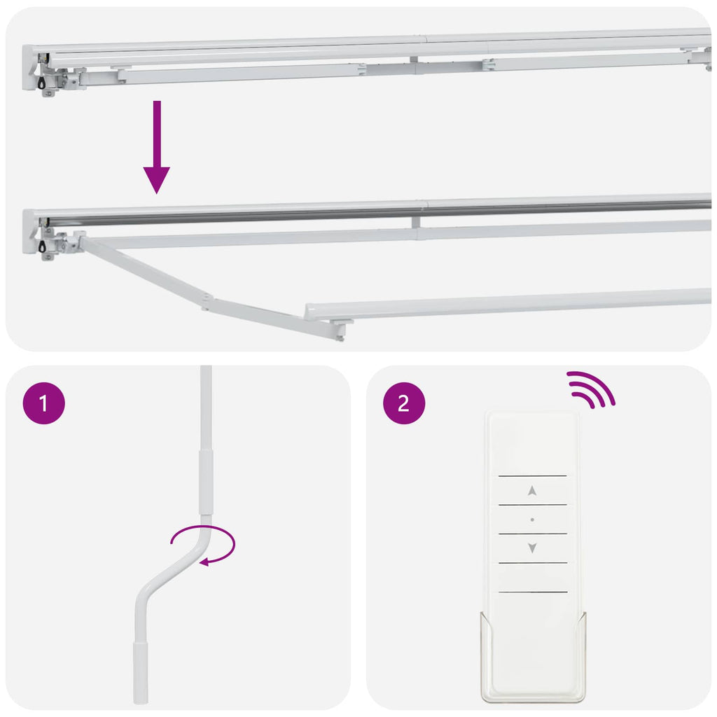 Utdragbar Markis Taupe Duk och Aluminium
