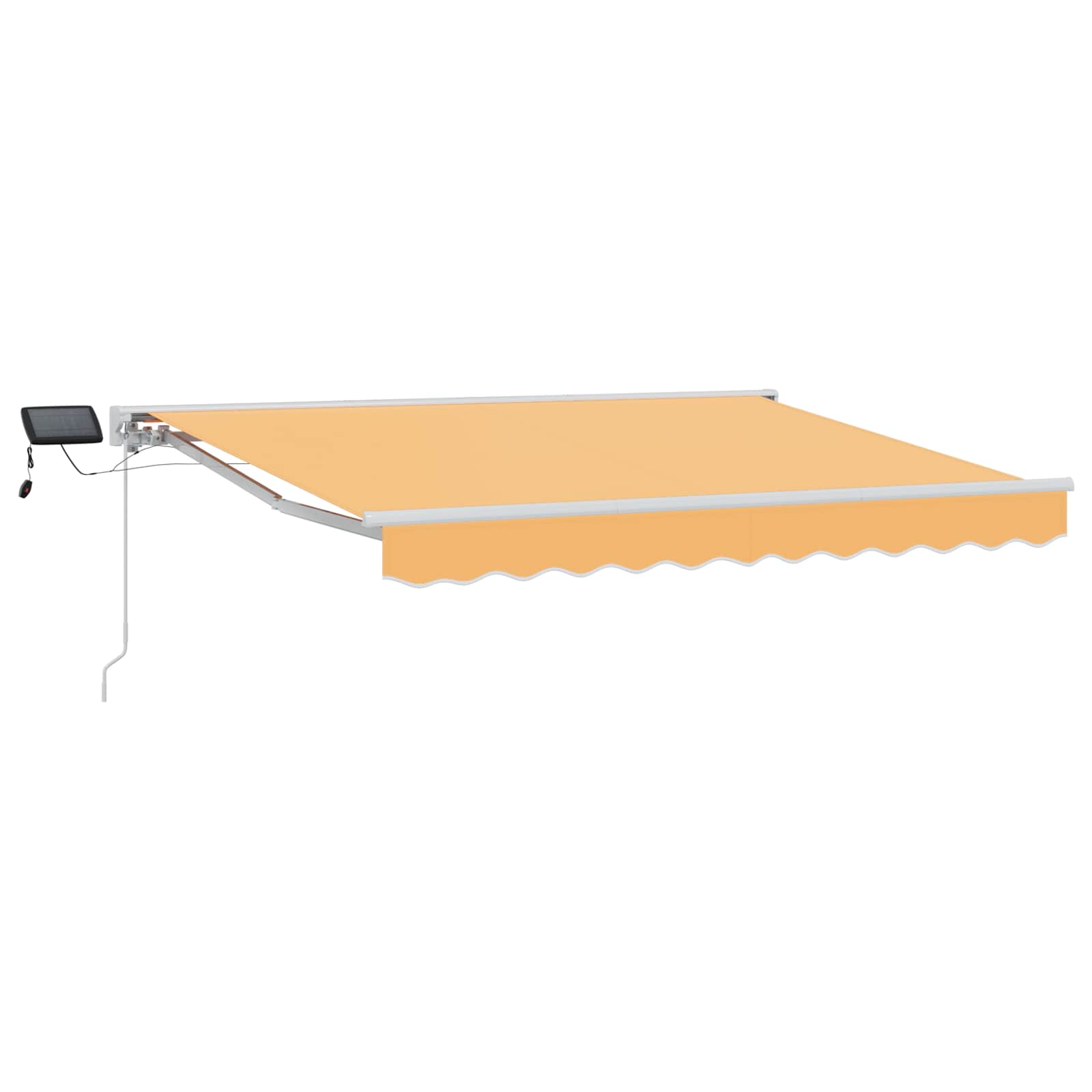 Manuell Markisram med LED-lampor Sand