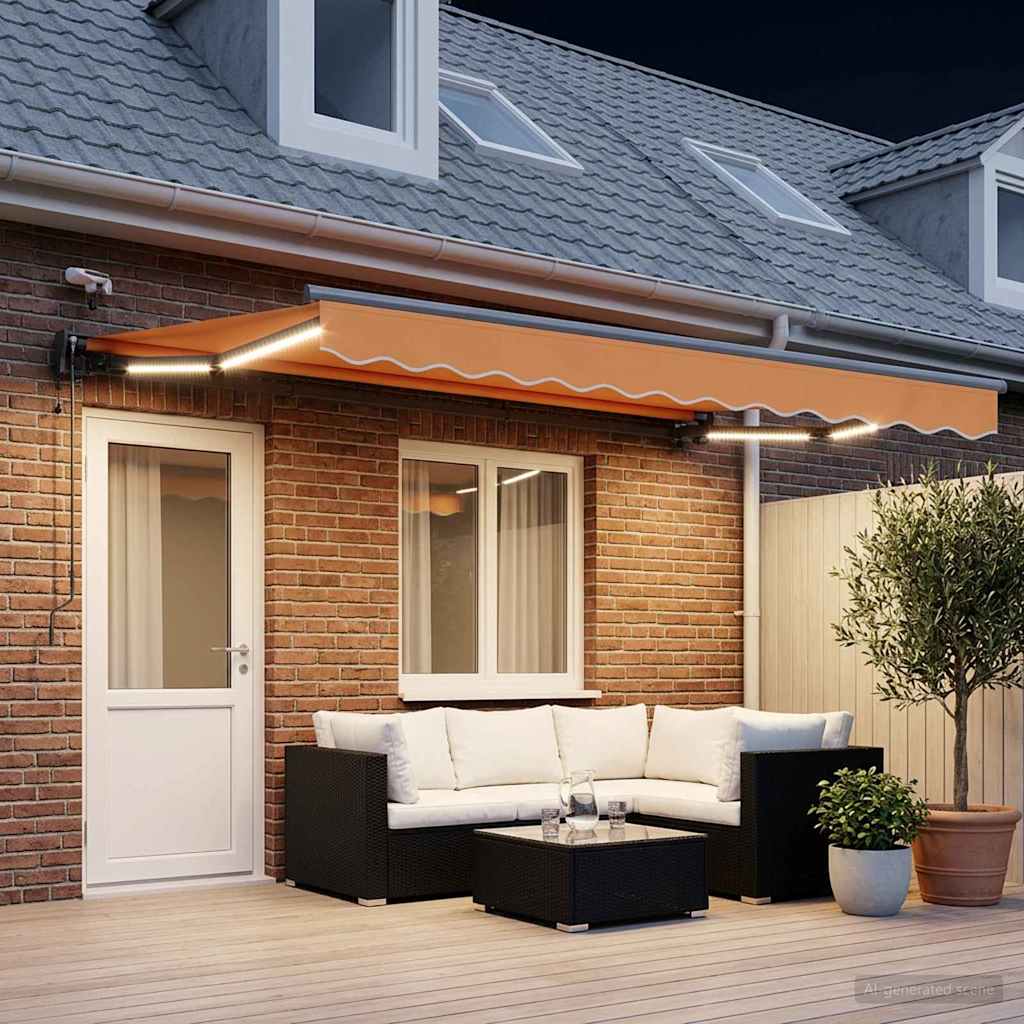 Elektrisk Retraktabel Markis Sand 4 × 3 M