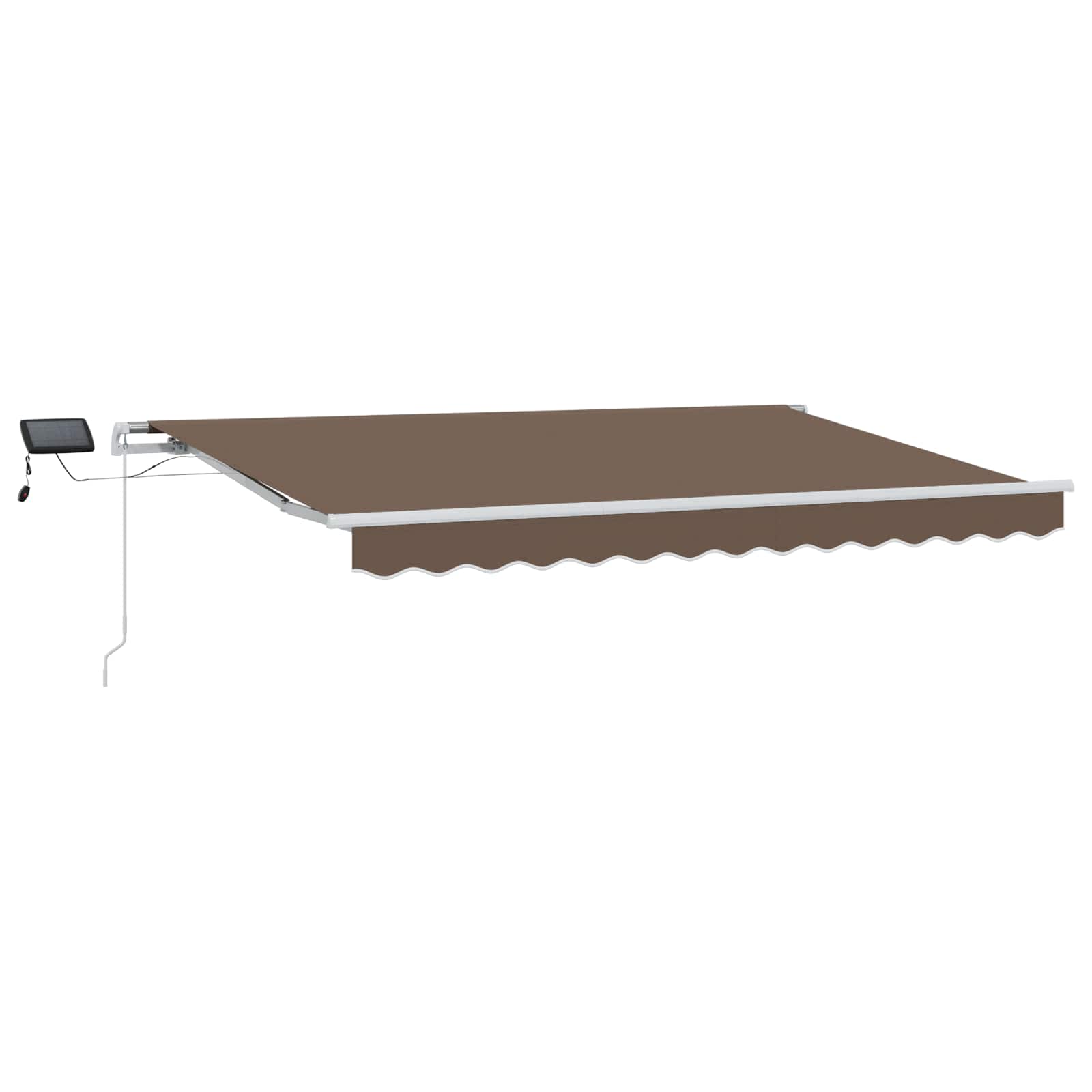 Utdragbar Markis Taupe Duk och Aluminium