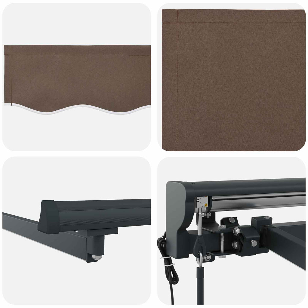 Elektrisk Retraktabel Markis Taupe 4 × 3 M
