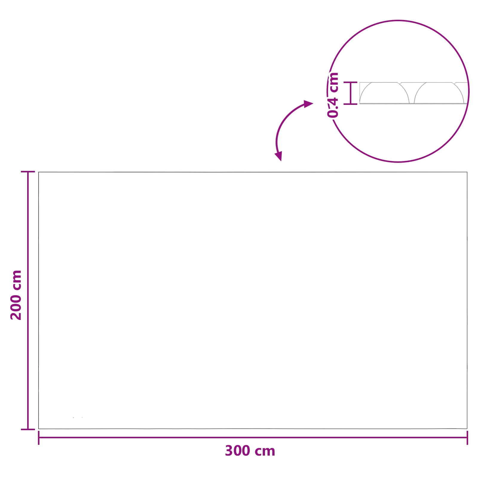 Solar Pool Cover Tung Kvalitet 200 μm Fyrkantig