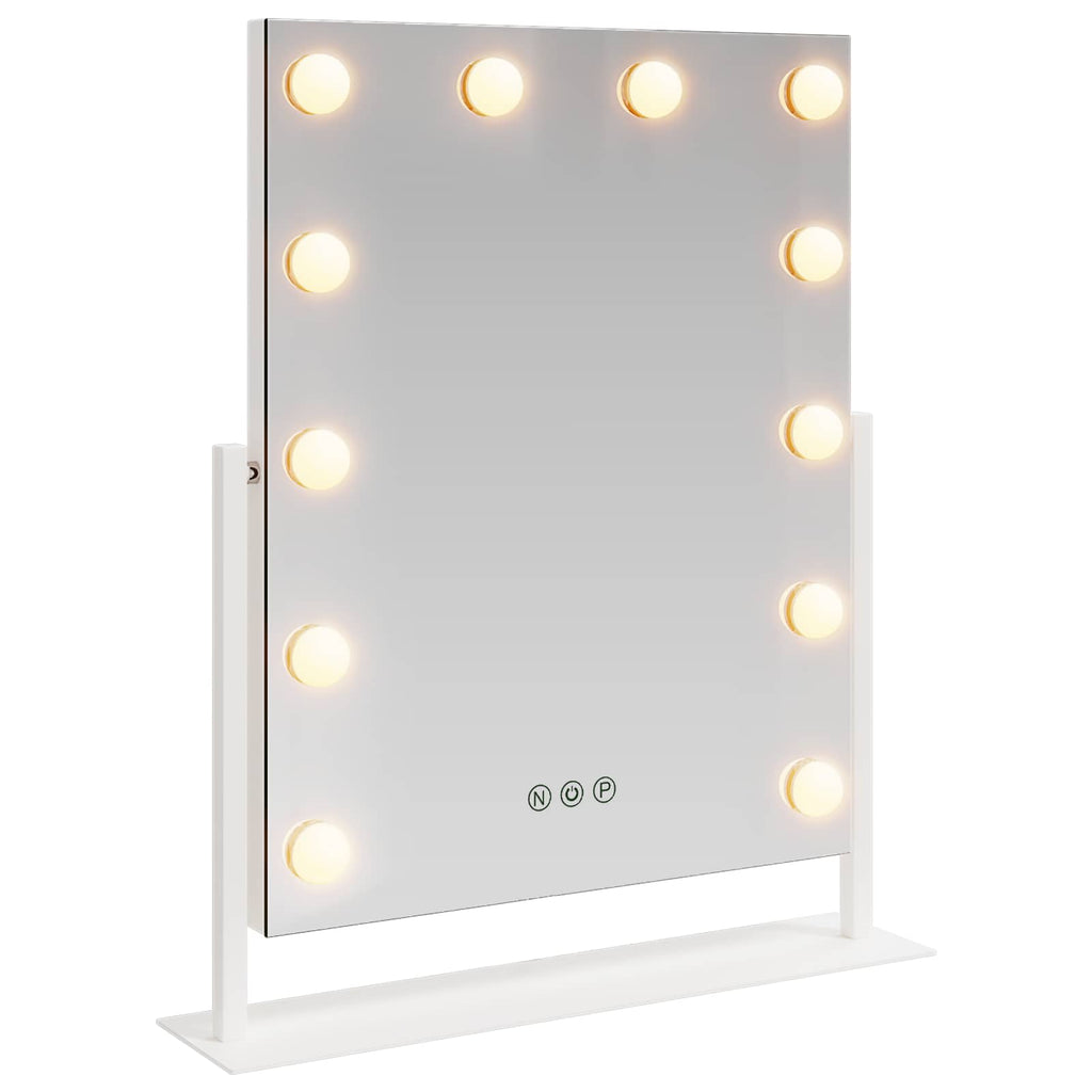 Led-Sminkspegel Vit Glas