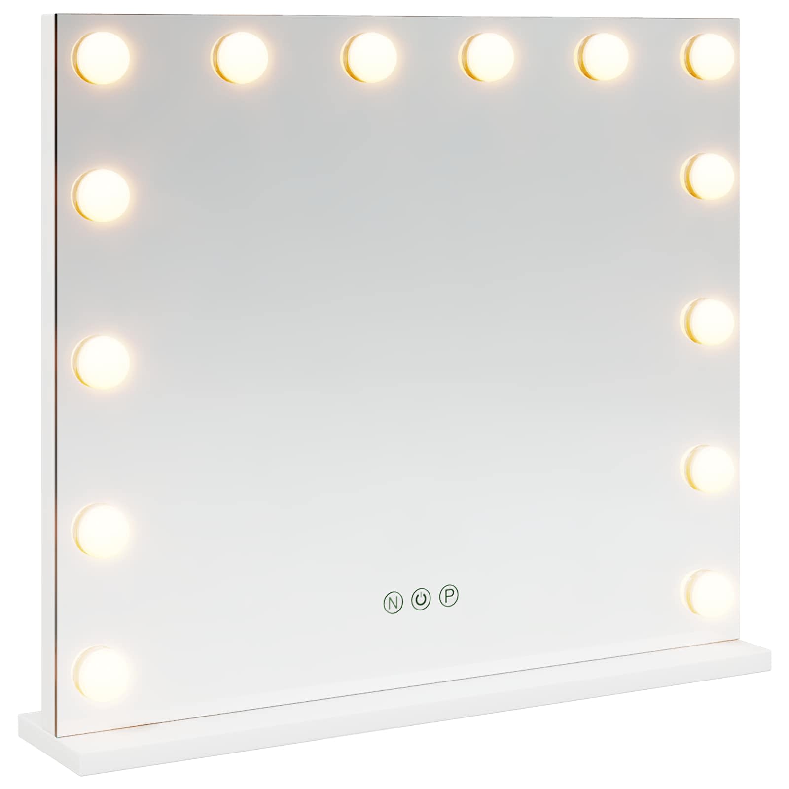 Led-Sminkspegel Vit Glas