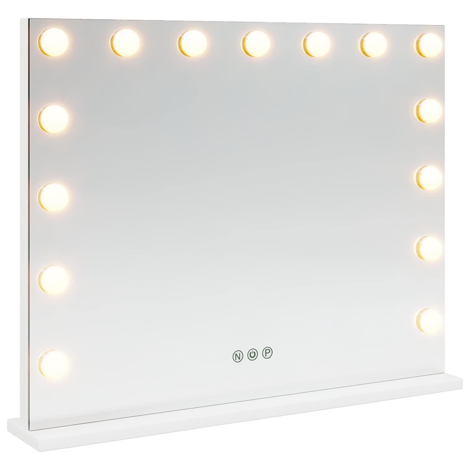 Led-Sminkspegel Vit Glas