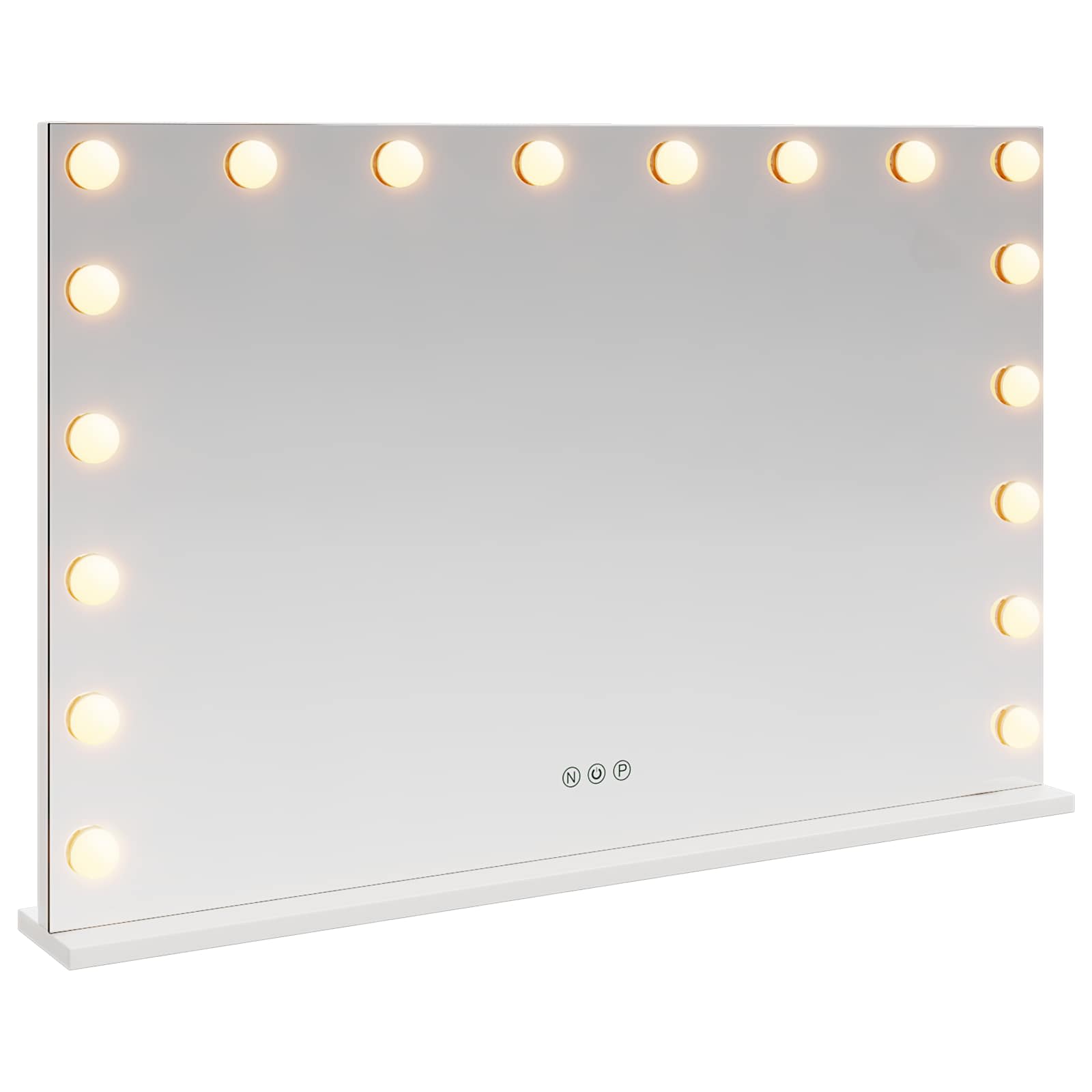 Led-Sminkspegel Vit Glas