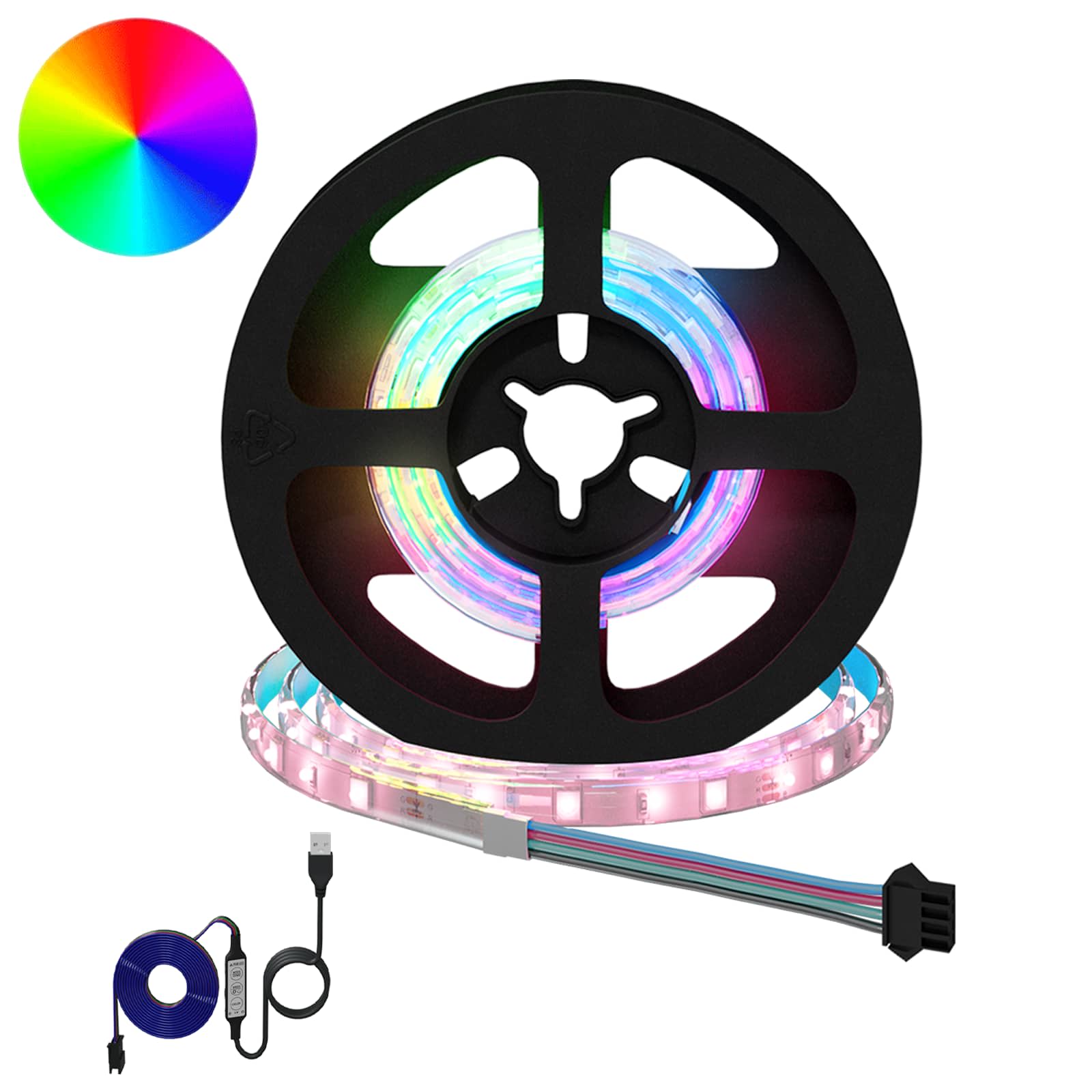 LED Band 2 Pcs Svart och Transparent 400 Mm Koppar och Plast