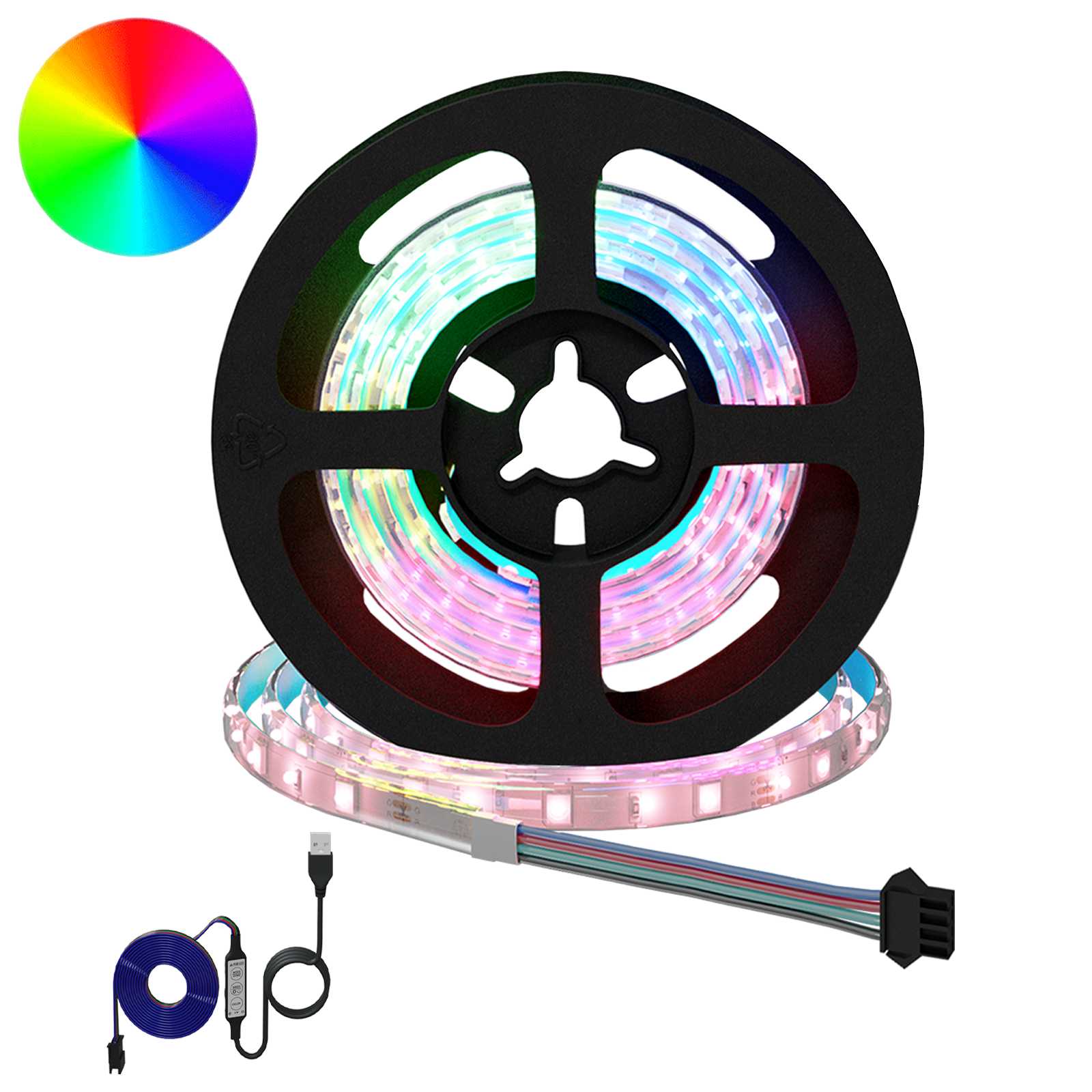 LED Band 2 Pcs Svart och Transparent 750 Mm Koppar och Plast