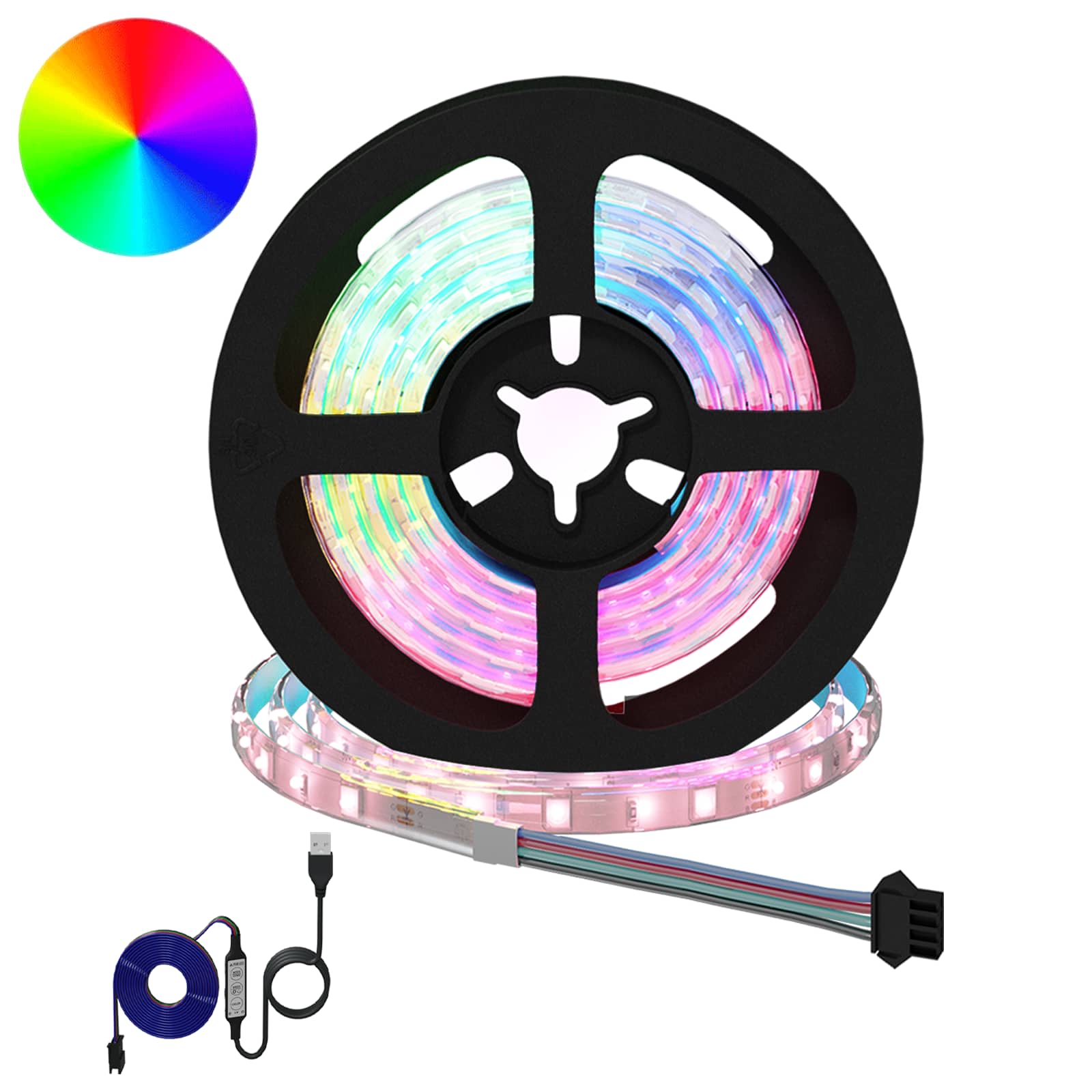 LED Band 2 Pcs Svart och Transparent 900 Mm Koppar och Plast